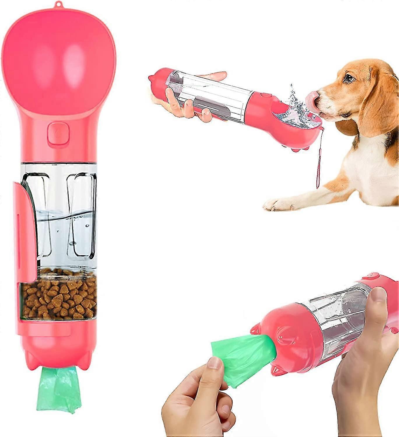 Dog Water Bottle, Leak Proof Portable Puppy Water Dispenser With Drinking Feeder For Pets