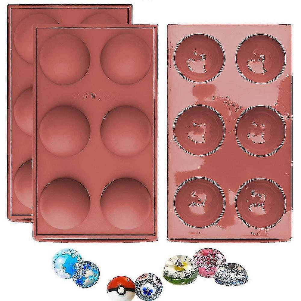 6 Holes Large Hemisphere Dome Silicone Molds