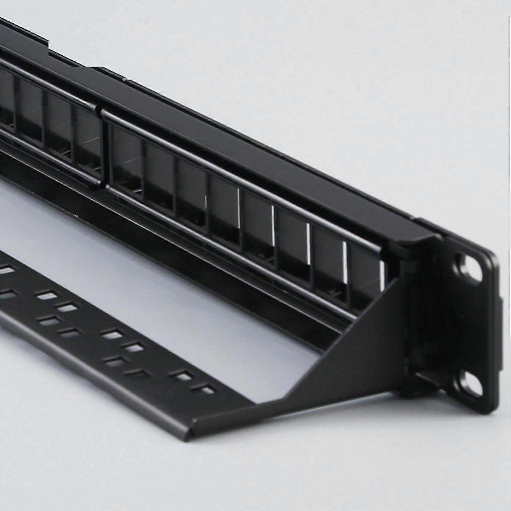 19-inch 1u Cabinet Rack Through 24-port Cat6 Patch Panel Rj45 Network