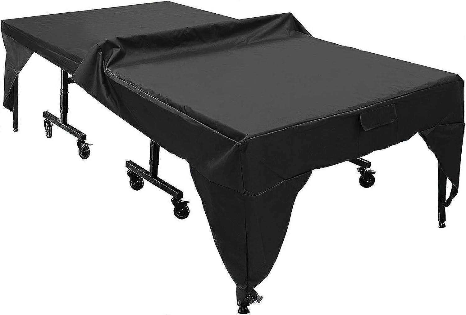 Table Tennis Table Cover for Indoor and Outdoor Black 280x153x73cm