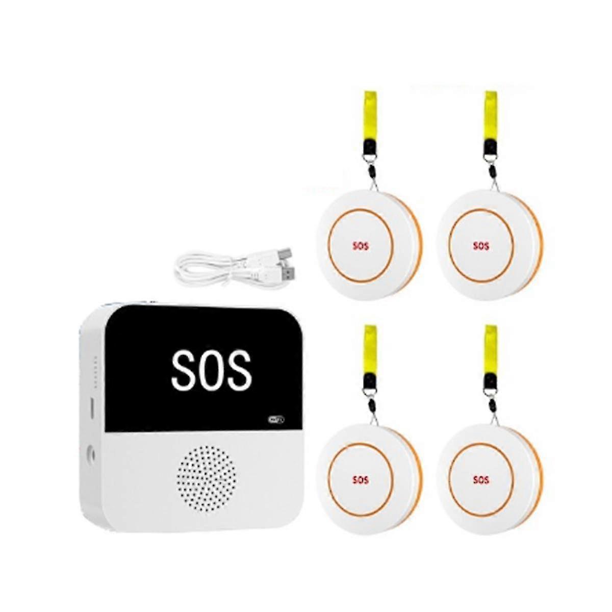 Wireless Wifi Elderly Caregiver Pager Sos Call Button Emergency Sos Alert System For Seniors Patien