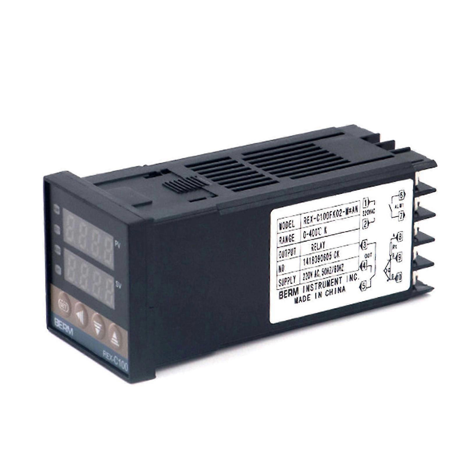 Pid digital temperaturregulator Rex-c100fk02-m * en 0 til 400c K Type Relay Utgang (220v Ck Lang)