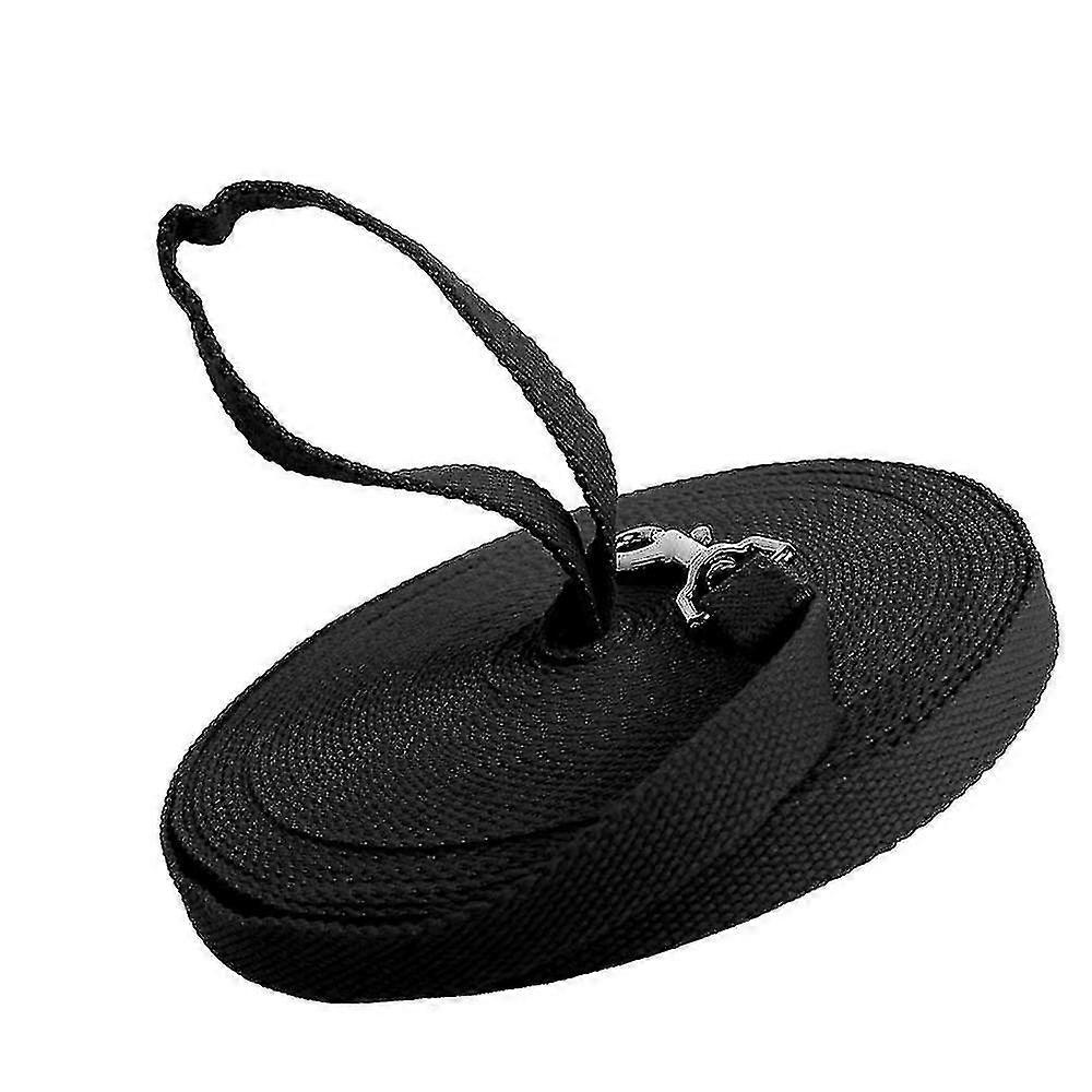 30 Feet Cotton Web Dog Training Lead, Bla