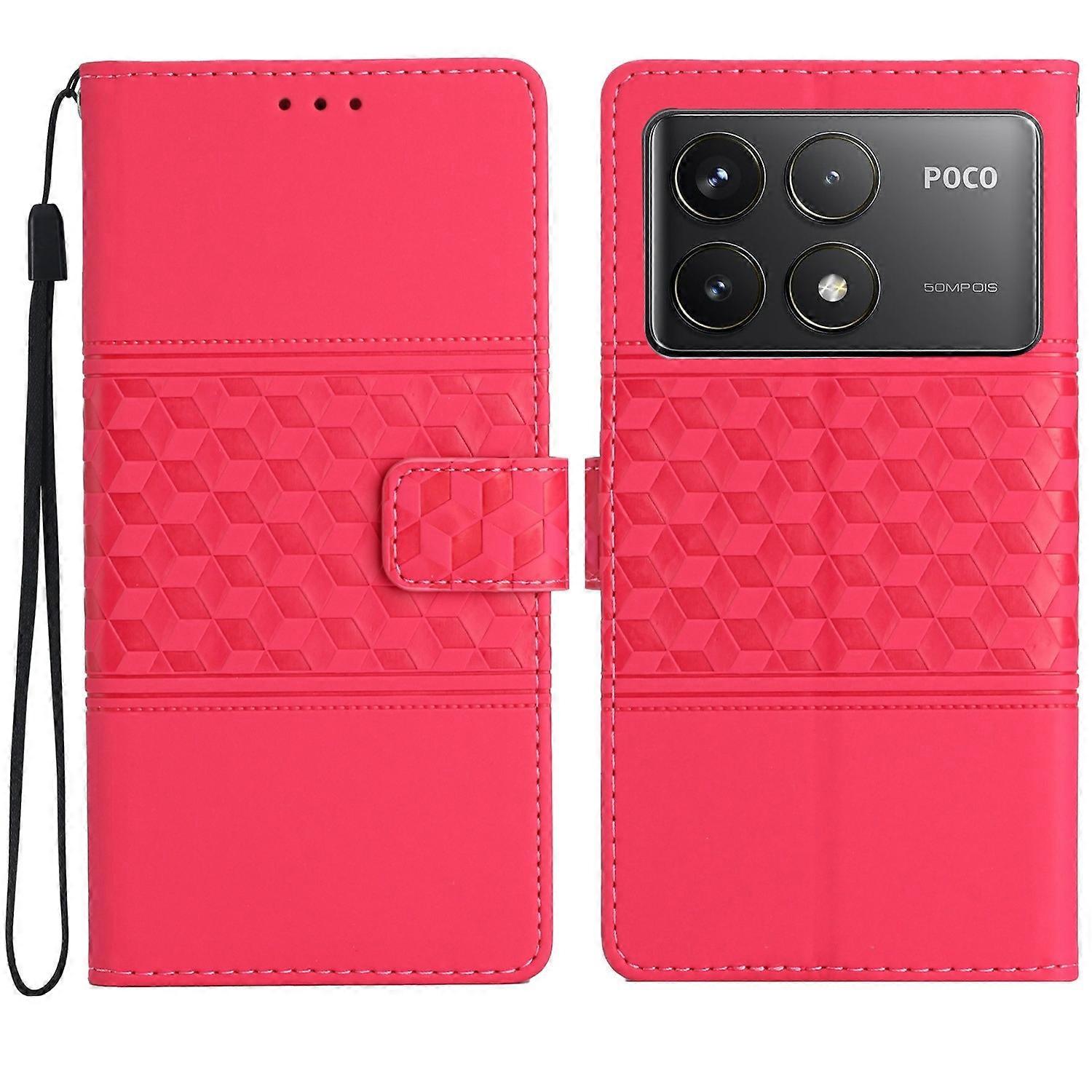 Diamond Embossed Leather Case For Xiaomi Poco F6 Pro