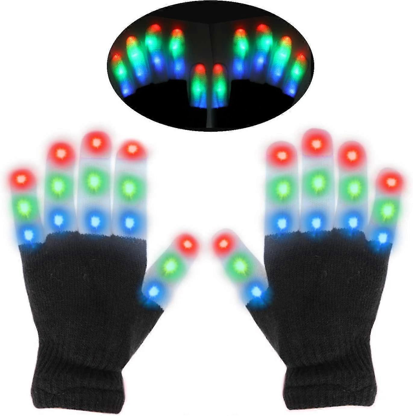 Led Handschuhe, Leuchtende Handschuhe Kinder, 6 Modi Glhen Handschuhe Fr Party Tanzen, Festivals, Weihnachten, Bonfire Night, Mitgebsel Kindergeburtst