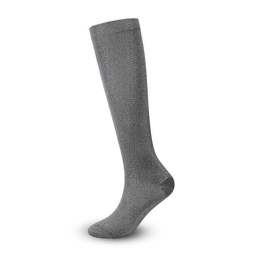Plain Compression Socks Stretchy Knee-high Closed Toe Support Hose For Varicose Veins, Dvt, Lymphedema, Opaque, Unisex