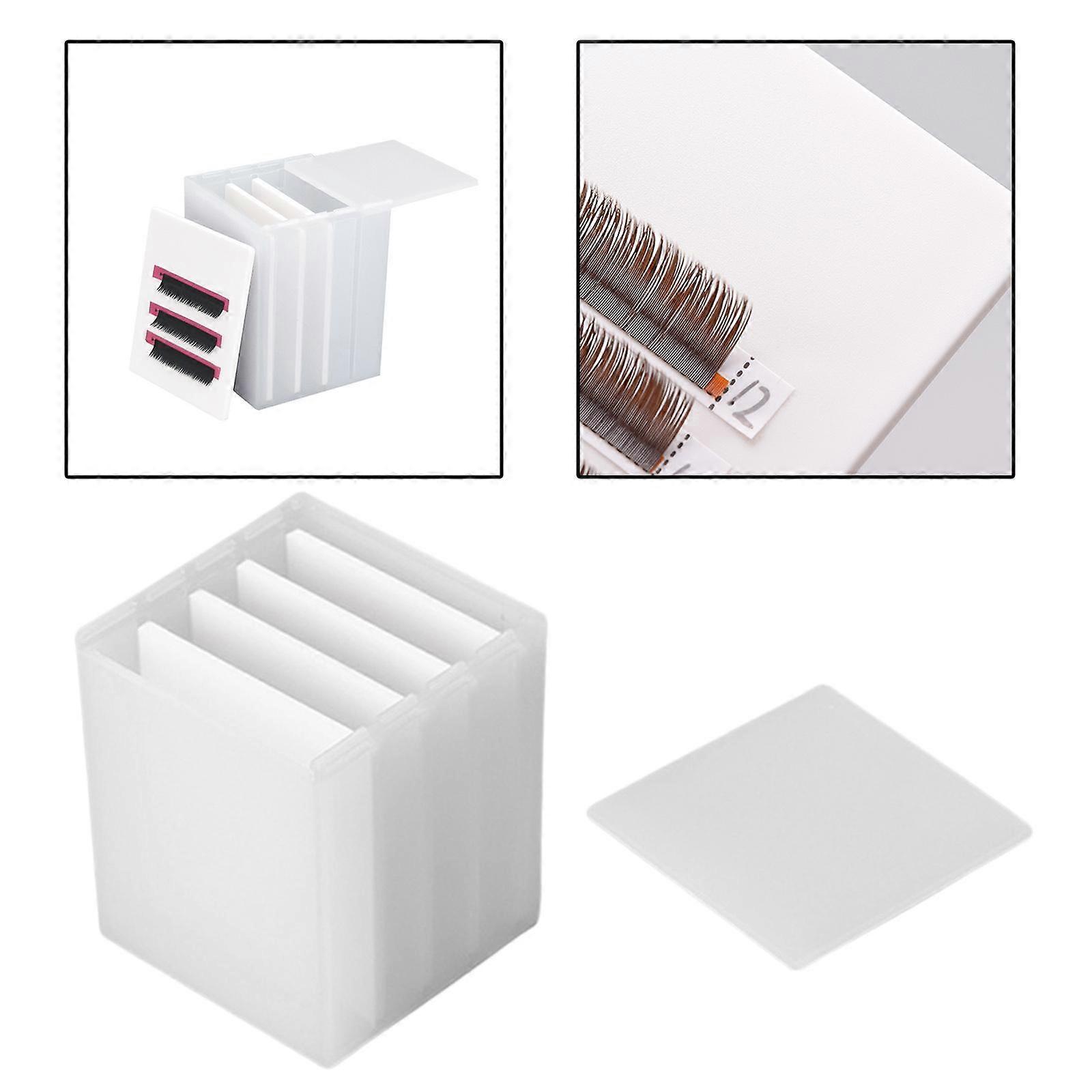 Portable Acrylic 4-Slots Eyelash Storage Box Pallet Large-Capacity Container Makeup Tools Display for Grafting Eyelash  Lash Volume Lash Travel