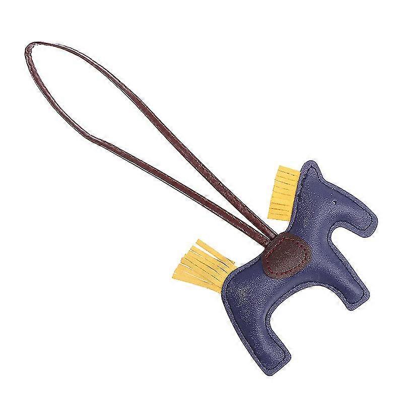 女性のための手作りのPuレザー馬のキーチェーン動物のキーホルダーのバッグのキーホルダーの魅力