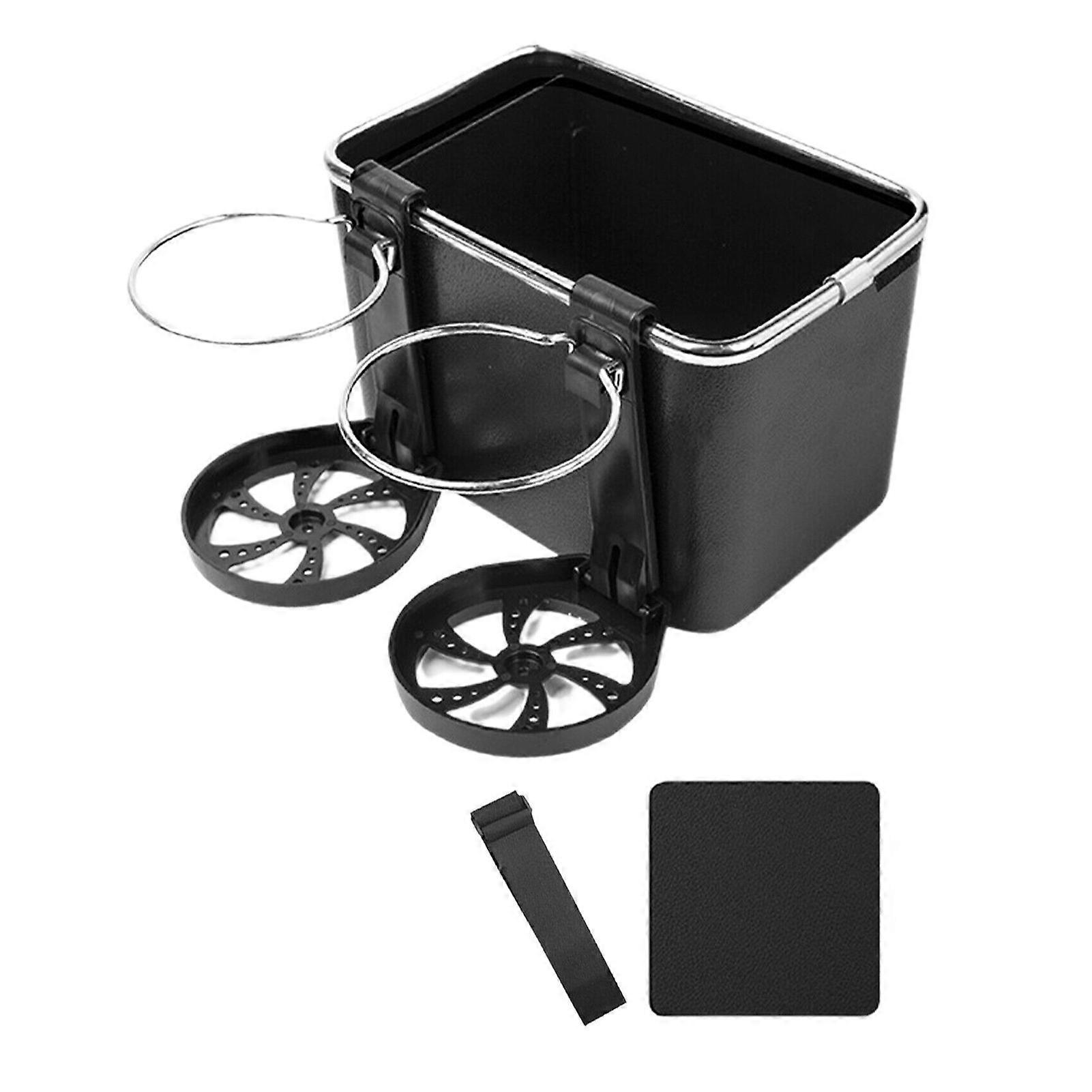 Car Armrest Storage Box with 2 Cup Holders Multifunction Car Organising Box for Auto Interior