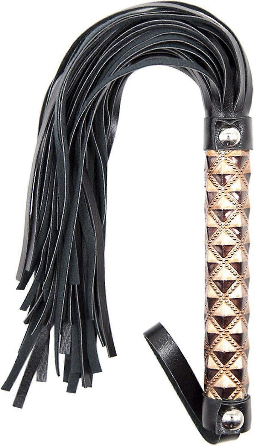 Soft Leather Horse Riding Crop Whip Non Slip Practical Soft Crop for Equestrian Floggers for Cosplay Costume