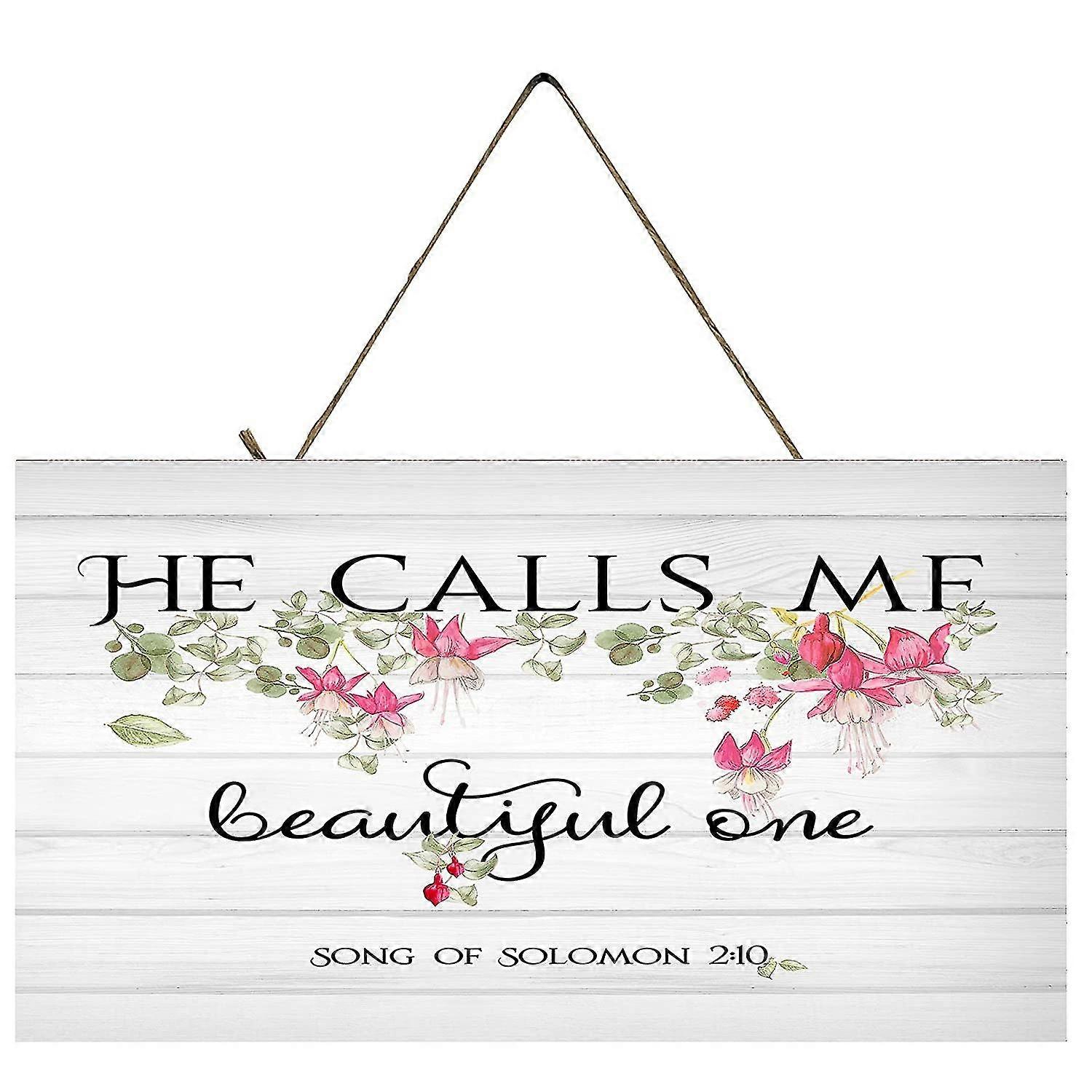 Ele me chama de bonito uma escritura Handmade Metal Sign 8x12 polegadas OU 12x16 polegadas modo 2620