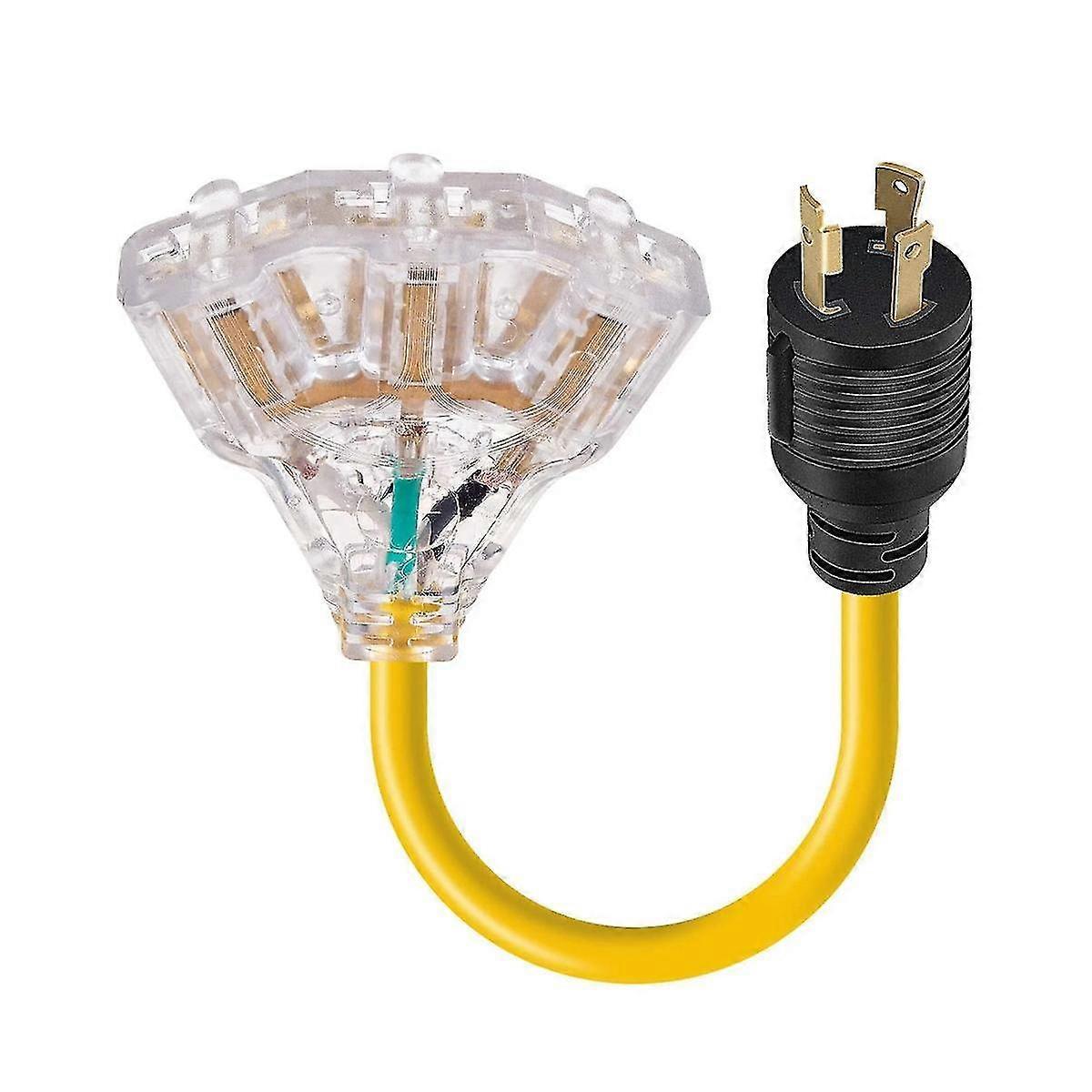 30 to 110 Amp Adapter Generator Power Cable, 30 to 15 Amp Generator Adapter, NEMA L5 - 30p