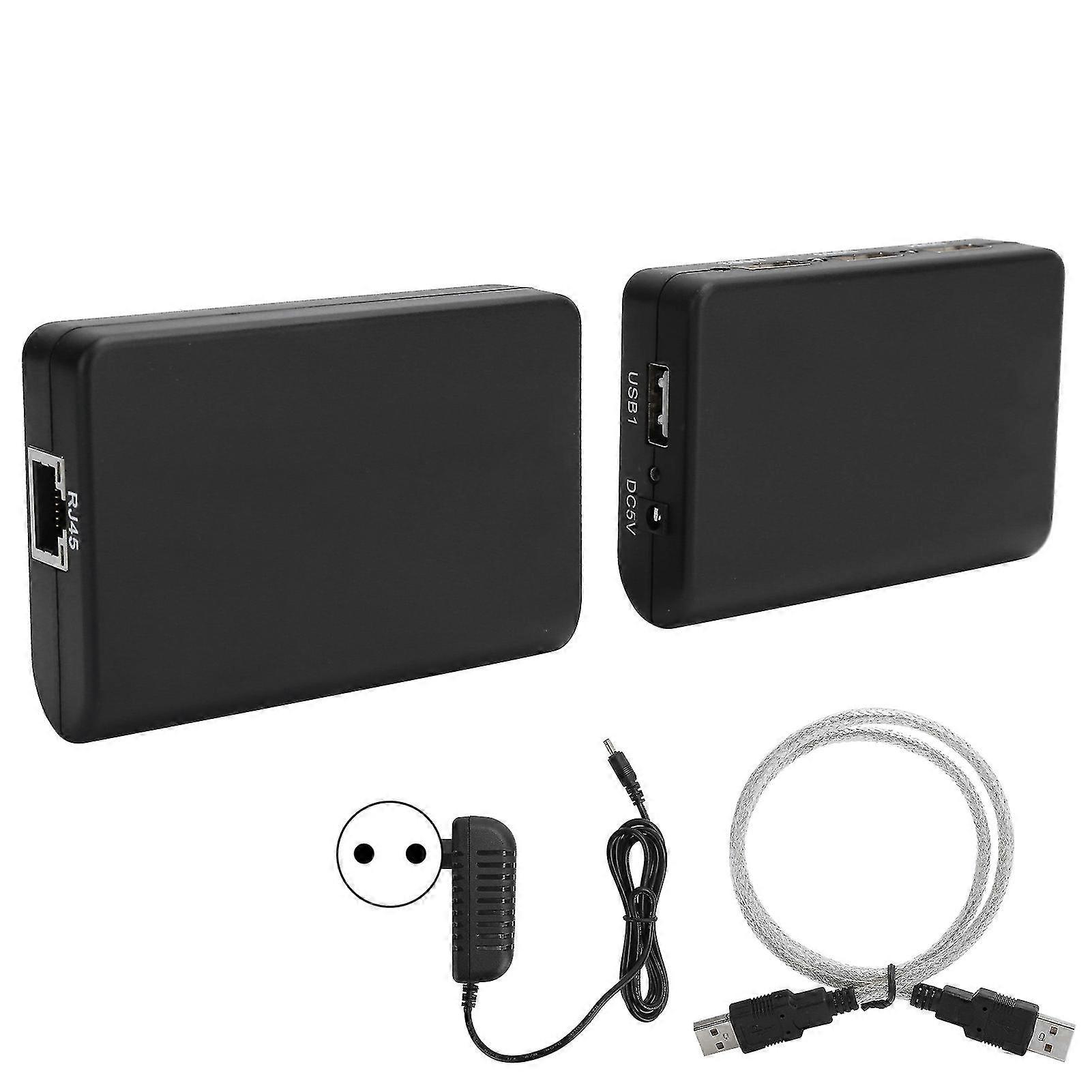 RJ45 T568b Network Extender USB2.0 Splitter Box Hub Adapter