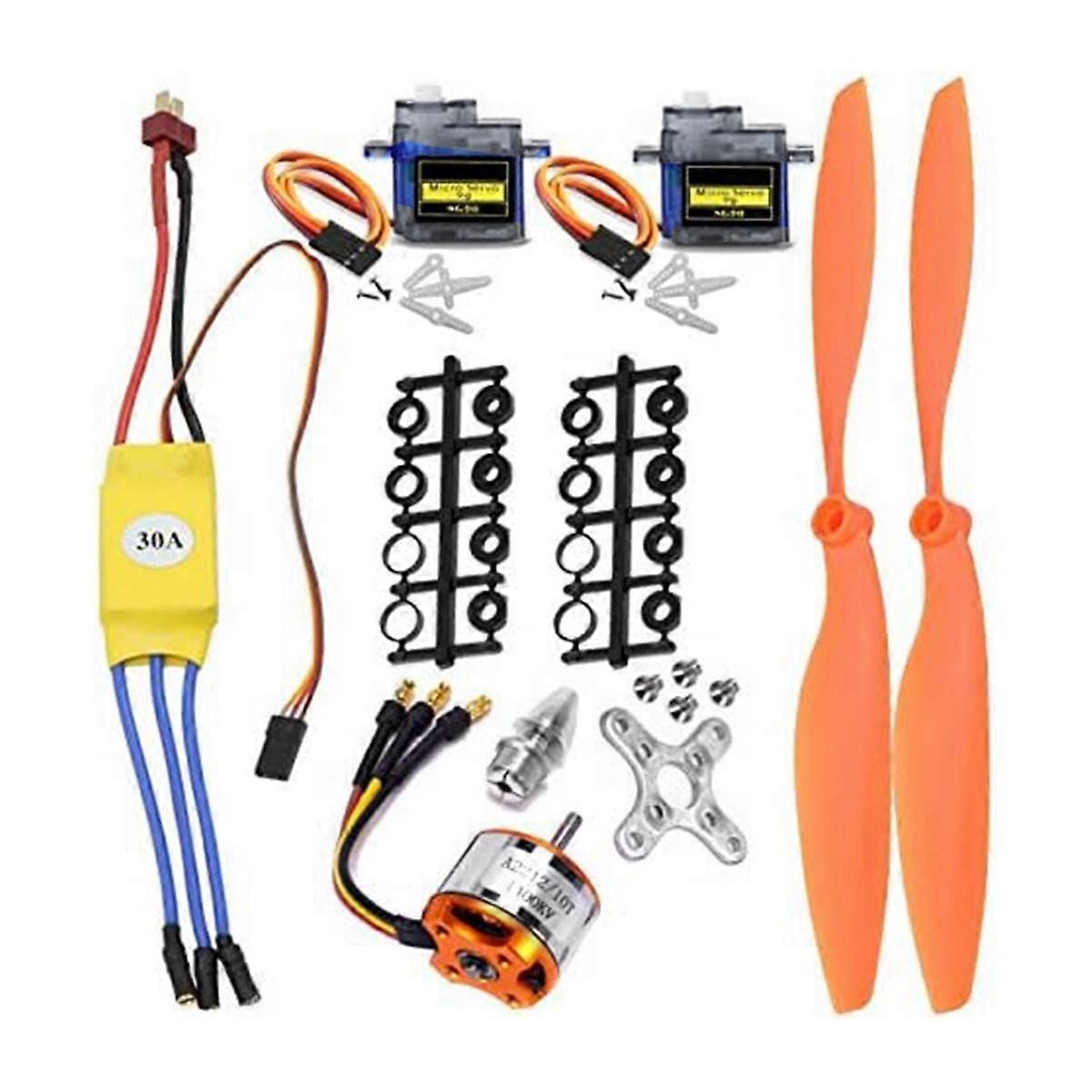 2212 1400KV Motor+30A ESC+SG90 Servo+8060 Propeller Set for RC Plane Quadcopter Fixed Wing Plane He