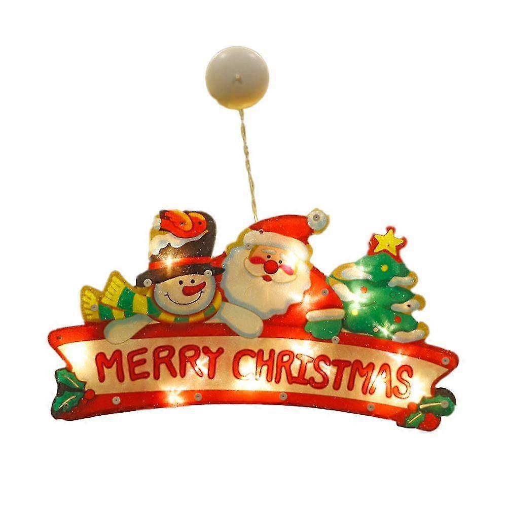 kerstraam decor verlichting, sucker venster opknoping licht string kerstfeest decor cadeau, groot