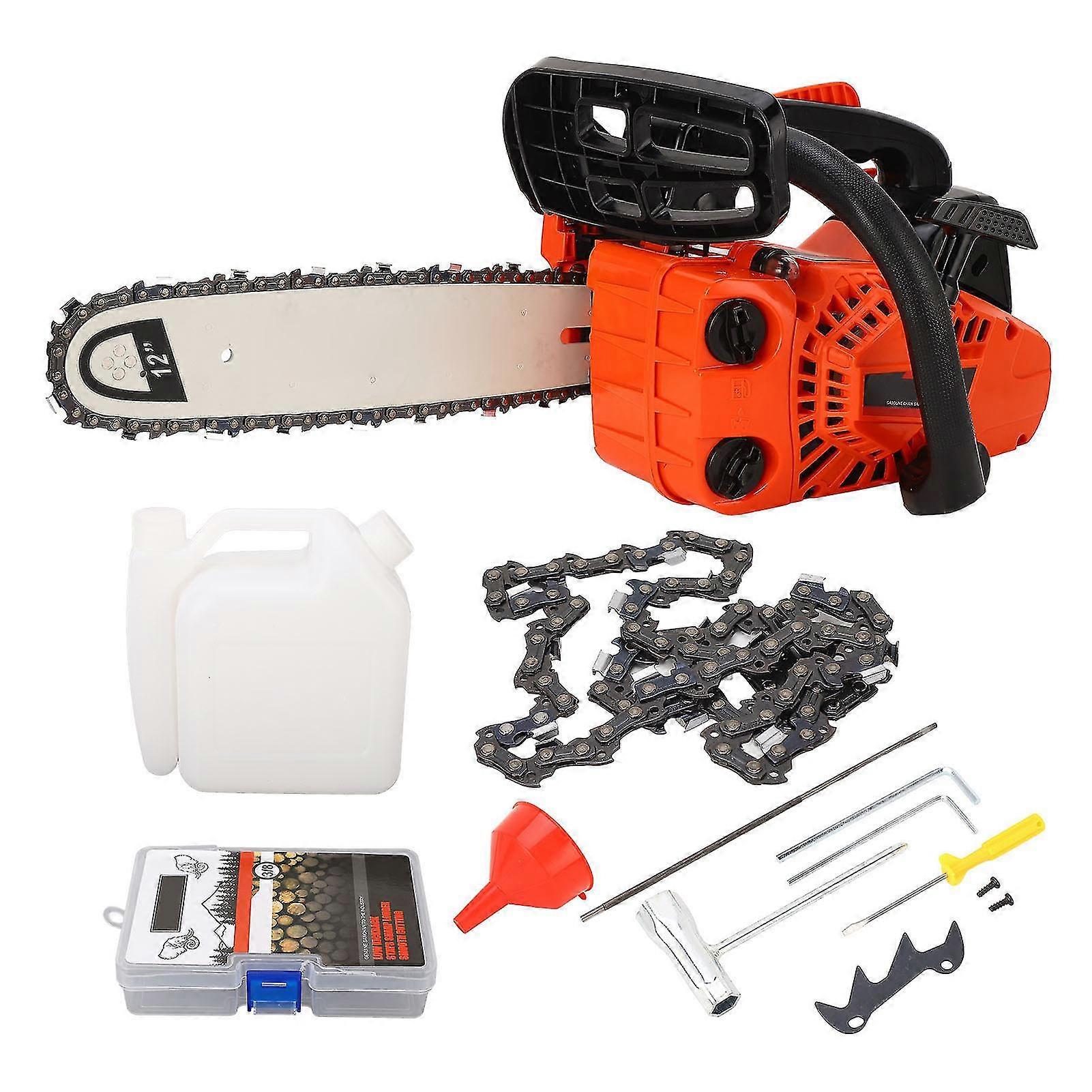 12 Gasoline Chainsaw for Trees Limbs - versatile Cutting Ability, Easy Chain Tensioner, Comfort Grip Cord Retainer