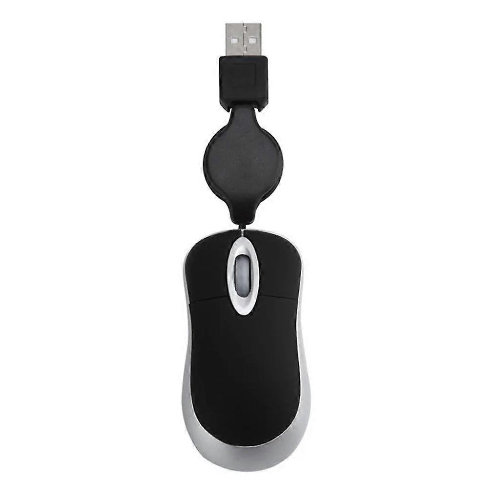 Retractable Mini 1200DPI Wired Mouse USB Optical Mouse Ergonomics Office Gaming Mouse Computer Mice For PC Laptop Notebook Mice & Trackballs
