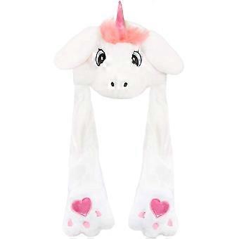 Dww-Femme Fille Drle en Peluche Oreille Animal Chapeau Cadeau D'anniversaire Jouet avec Oreilles en Mouvement en Appuyant sur le Bonnet des Animaux C