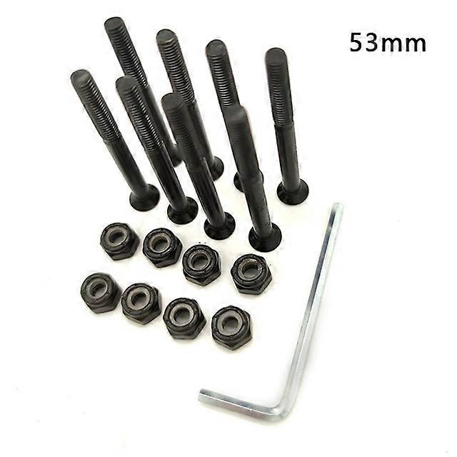 16 Pcs M5 30/35/53mm Skateboard Replacement Screws Nuts Teel Screws Bolts Four-Wheeled Skateboard Longboard Accessories