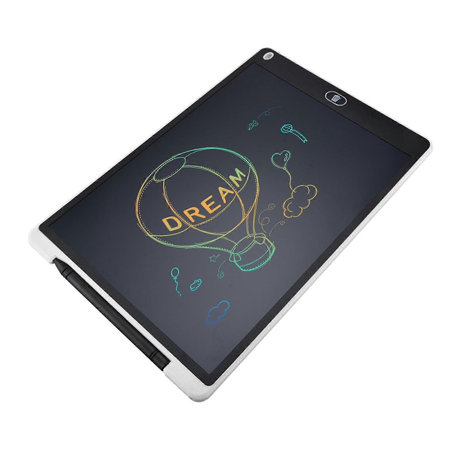 12 Inch LCD Writing Tablet Electronic Digital Drawing Board Erasable Writing Pad Color Screen One-Click Erase with Lock Button Gift for Children Adult