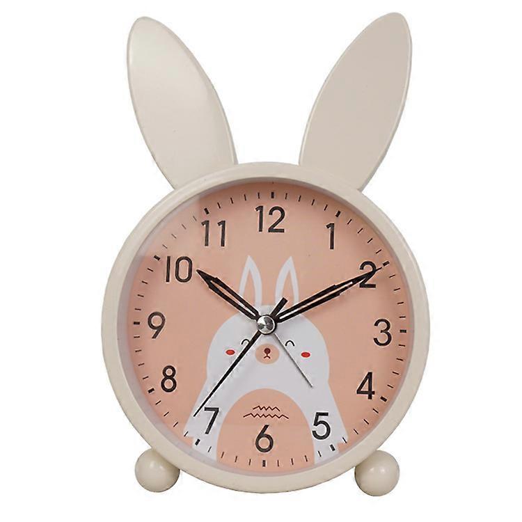 Children's cartoon rabbit alarm clock student luminous silent clock