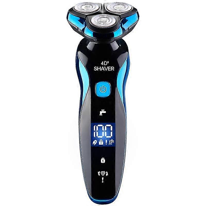 4D electric shaver USB rechargeable LCD digital display shaver body washable multi-function floating shaver