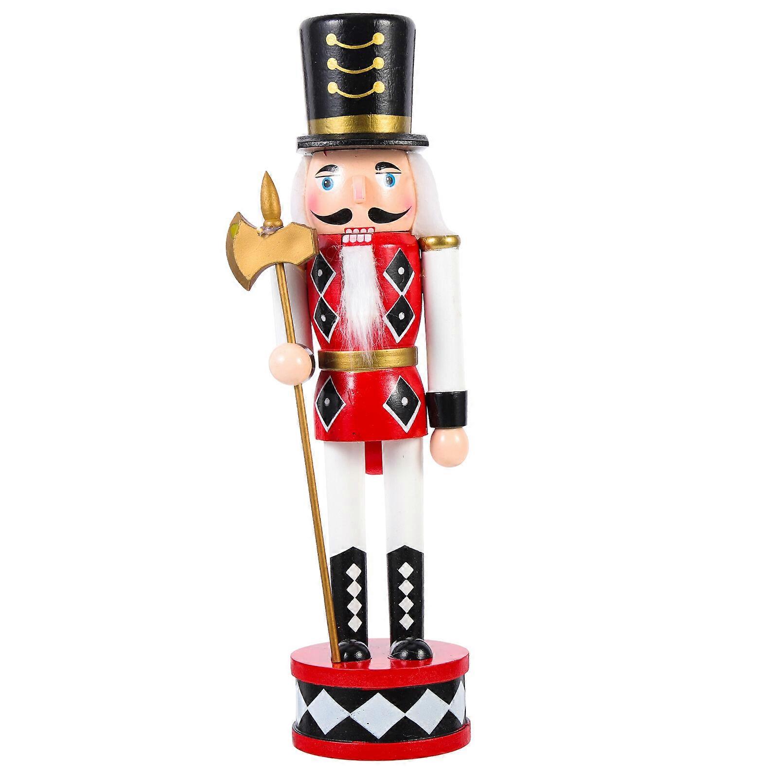 Xmas Themed Wooden Nutcracker Adornment Xmas Decorative Ornament Xmas Decoration