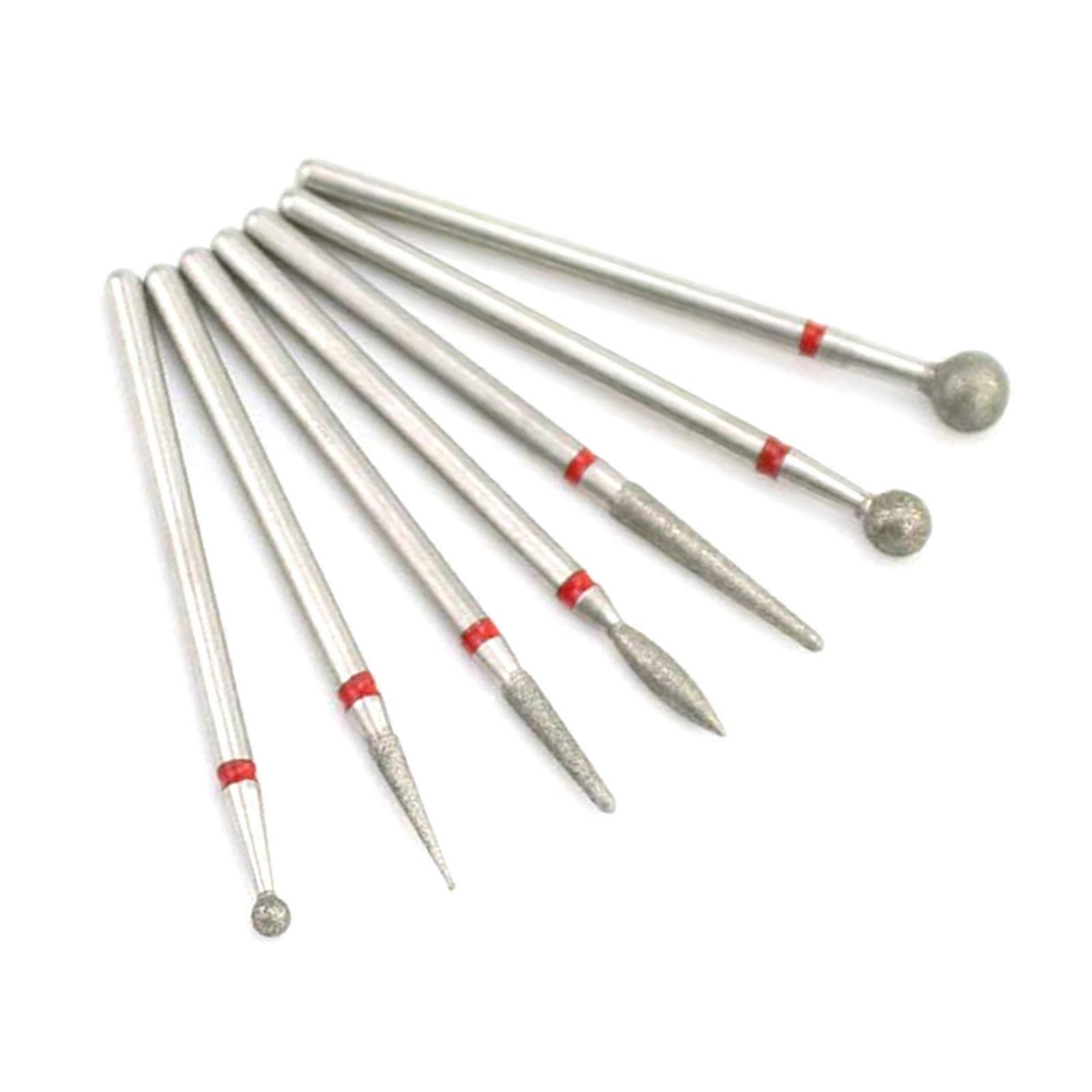 7Pcs Nail Drill Bits Set Professional Rotatory Burr Diamond Cuticle Remover Bits
