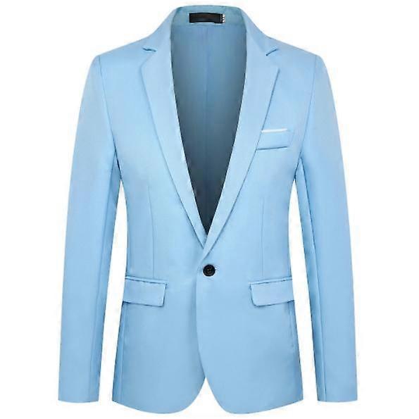 Mens Slim Fit Coat Casual One Button Solid Color Jacket