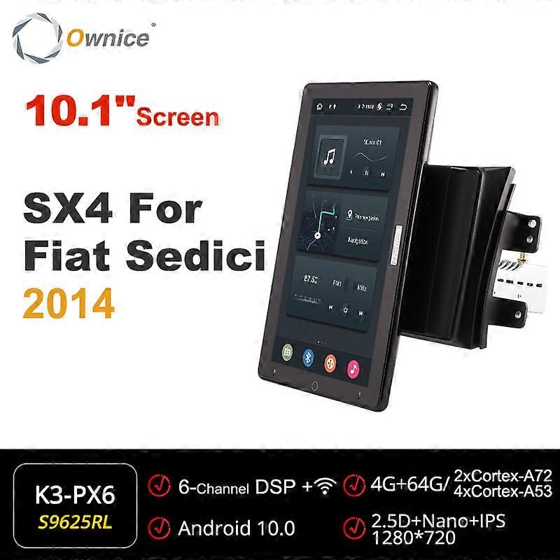 Tesla stile PX6 Android 10.0 Lettore Autoradio 1920*1080 Navigazione GPS Multimedia Stereo Radio Per Suzuki SX4 Fiat Sedici 2014