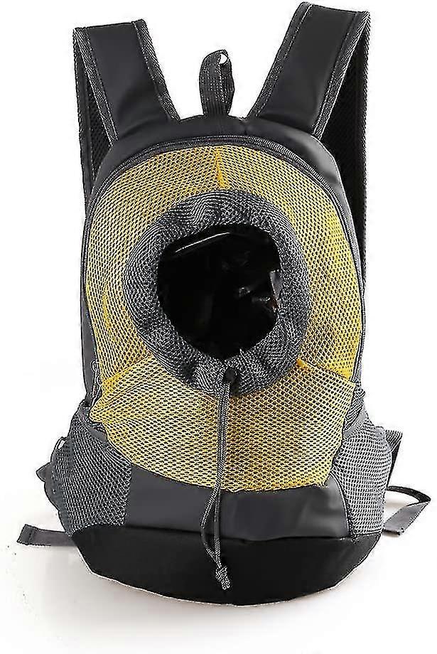 Taşınabilir Evcil Hayvan Taşıyıcı Sırt Çantası. Head Out Tasarım Ayarlanabilir Kedi Köpek Seyahat Ön Omuz Çantası. Seyahat Yürüyüş Kampları için kolay uygun (s. Sarı)