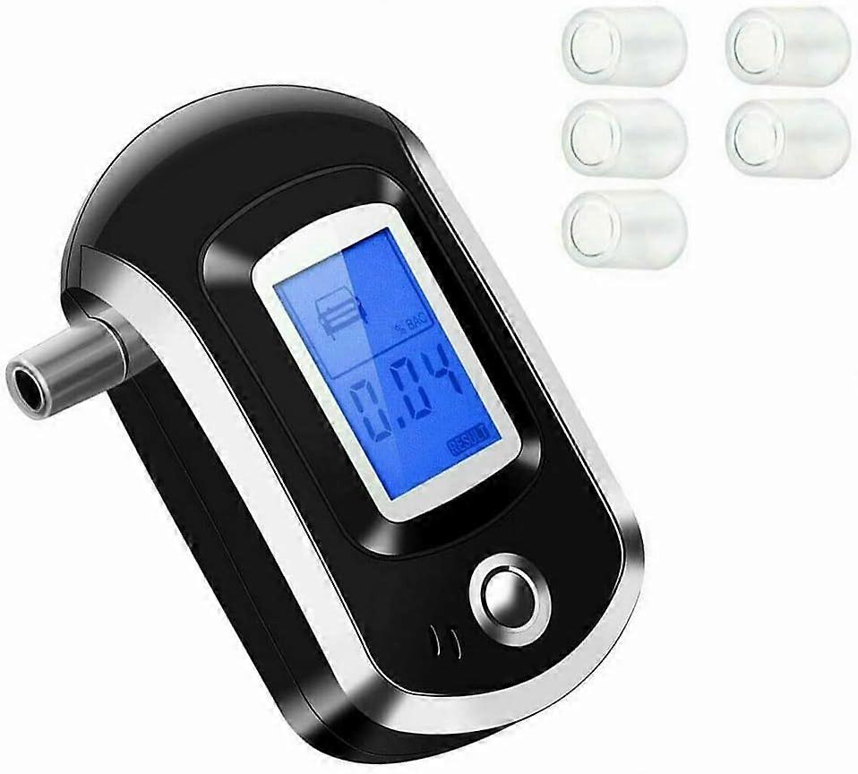 Portable Alcohol Tester with 5 Mouthpieces and USB-C Charging