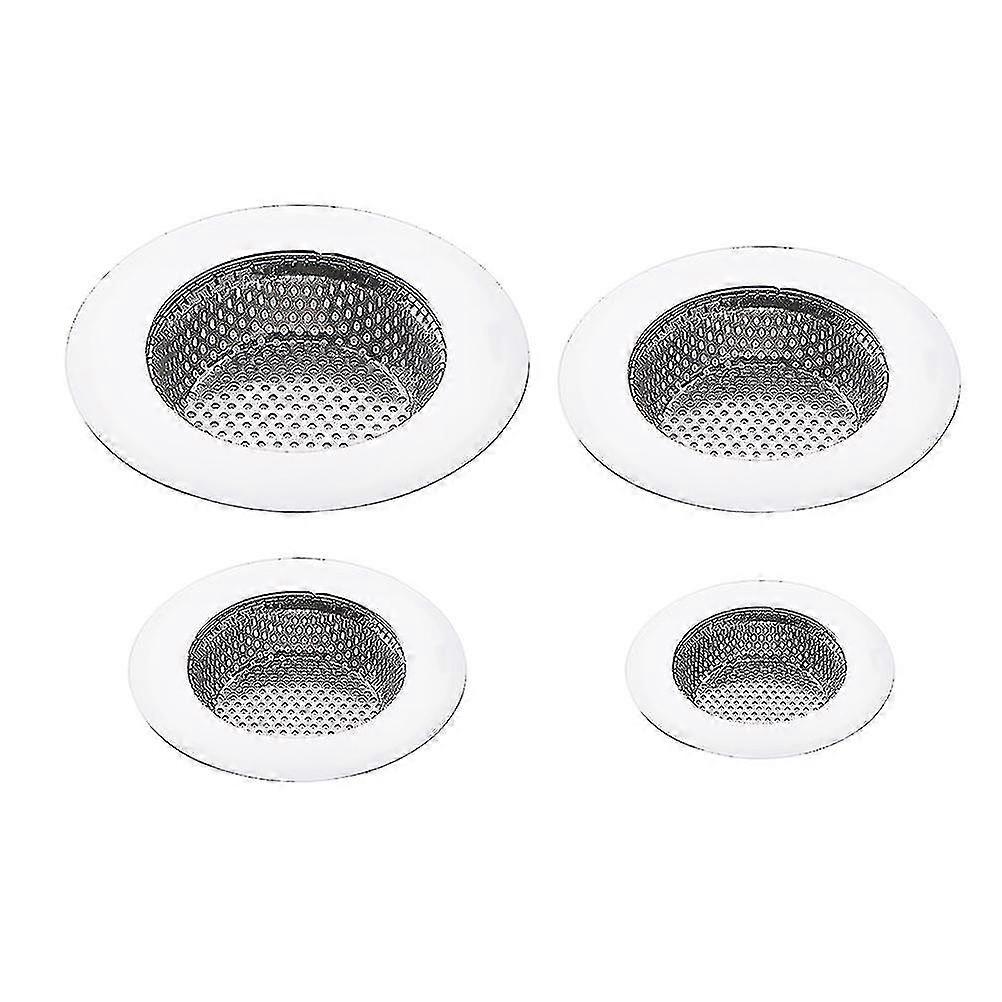 4pcs Filter Net Floor Drainer Bath Filter Net Metal Sink Ser