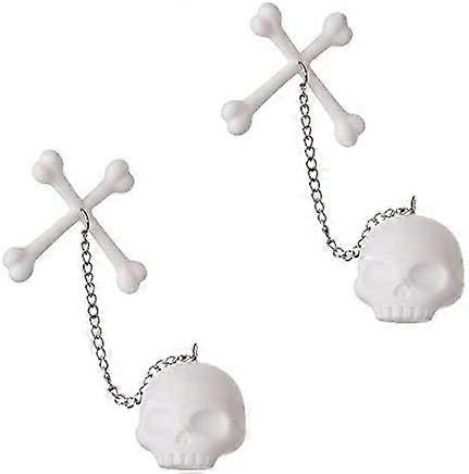 2 Pcs Leaf Tea Infuser, Silicone Tea Strainer, Tea Bones Skull Tea Filter Diffuser for Loose Leaf Le