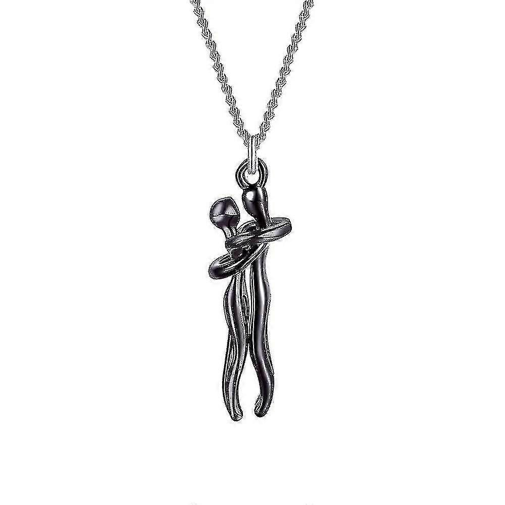 Couple Hugging Pendentif Collier Cadeau Saint-Valentin