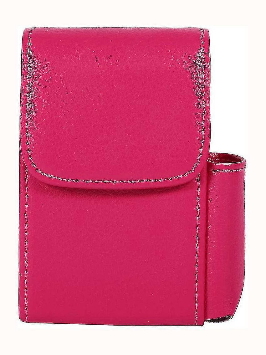 Cigarette Case Leather With Lighter Holder, Cigarettes Box Cigarette Box (pink)