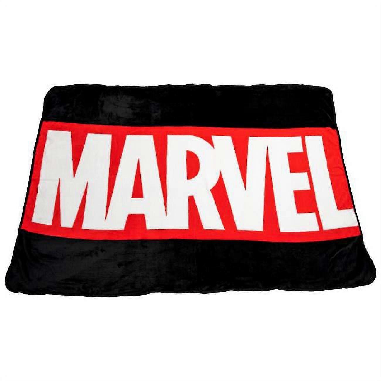 Marvel Teams Couverture en molleton avec logo de texte de la marque MarvelQY25