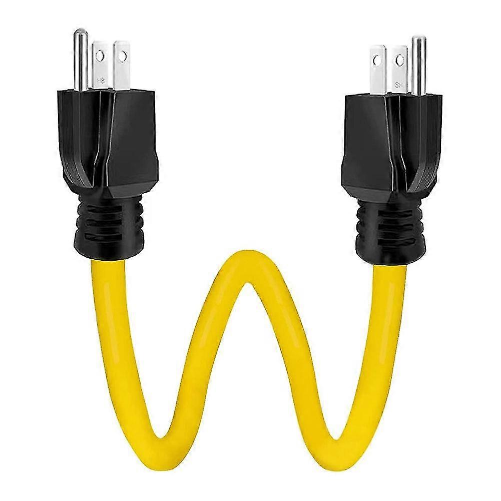 Male Extension Cord, Rv & Generator Adapter Cord, 5-15p For Transfer Switch, 12awg 125v Double Male
