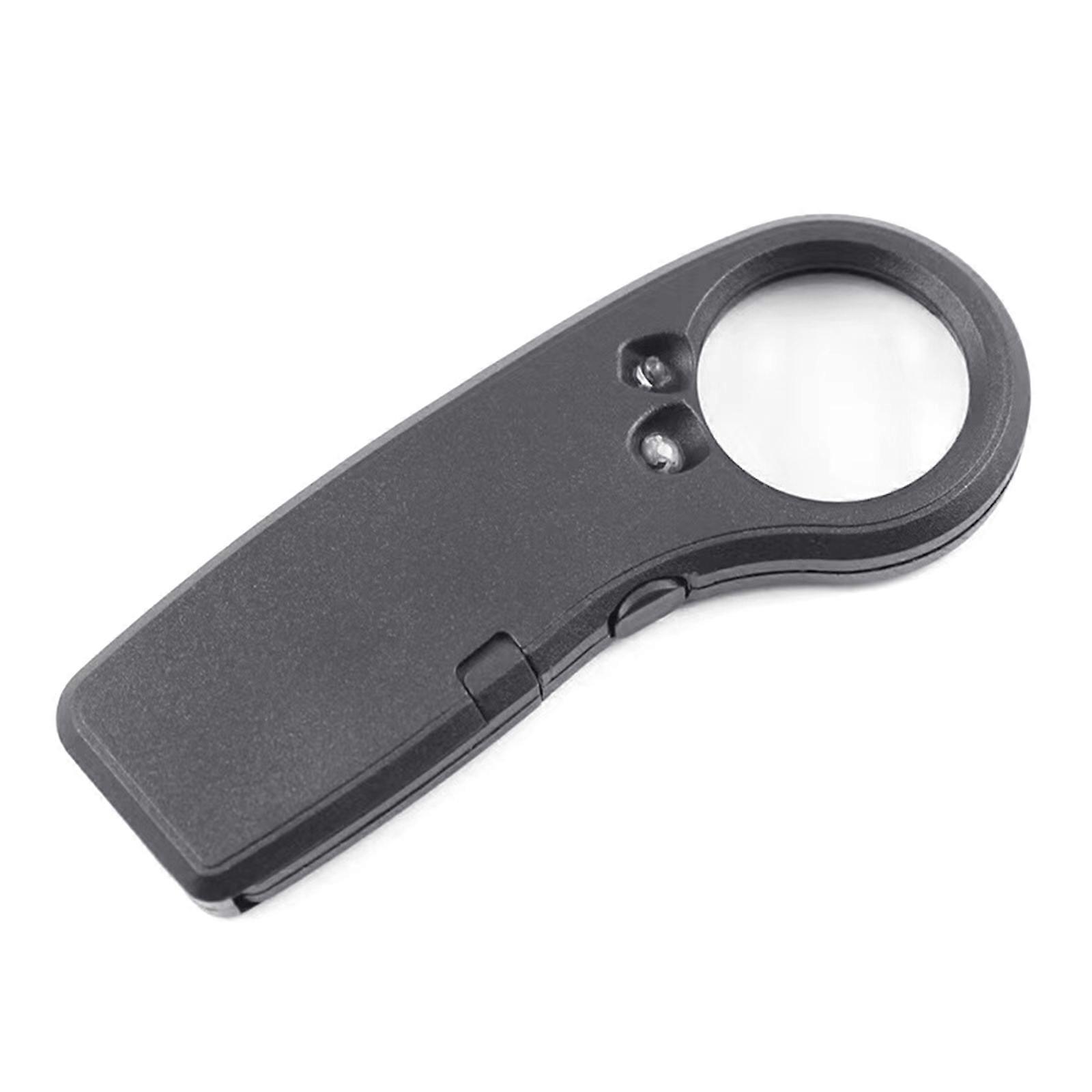Portable LED Illuminated Hand Held Magnifier 10x Magnification for Jewellers