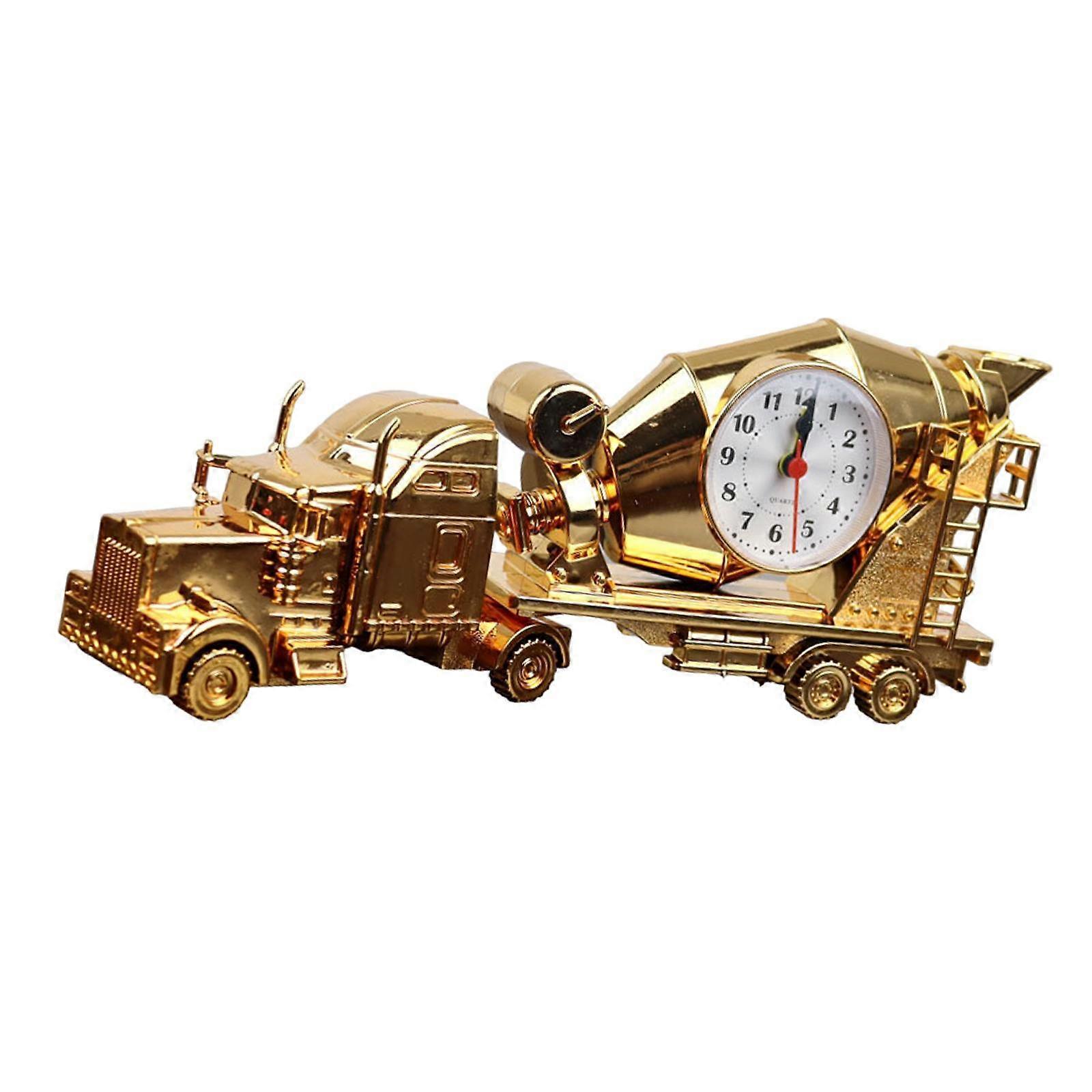Desk Clock Nordic Steampunk Model Tabletop Clock for Kids Room Desktop Decor Gold