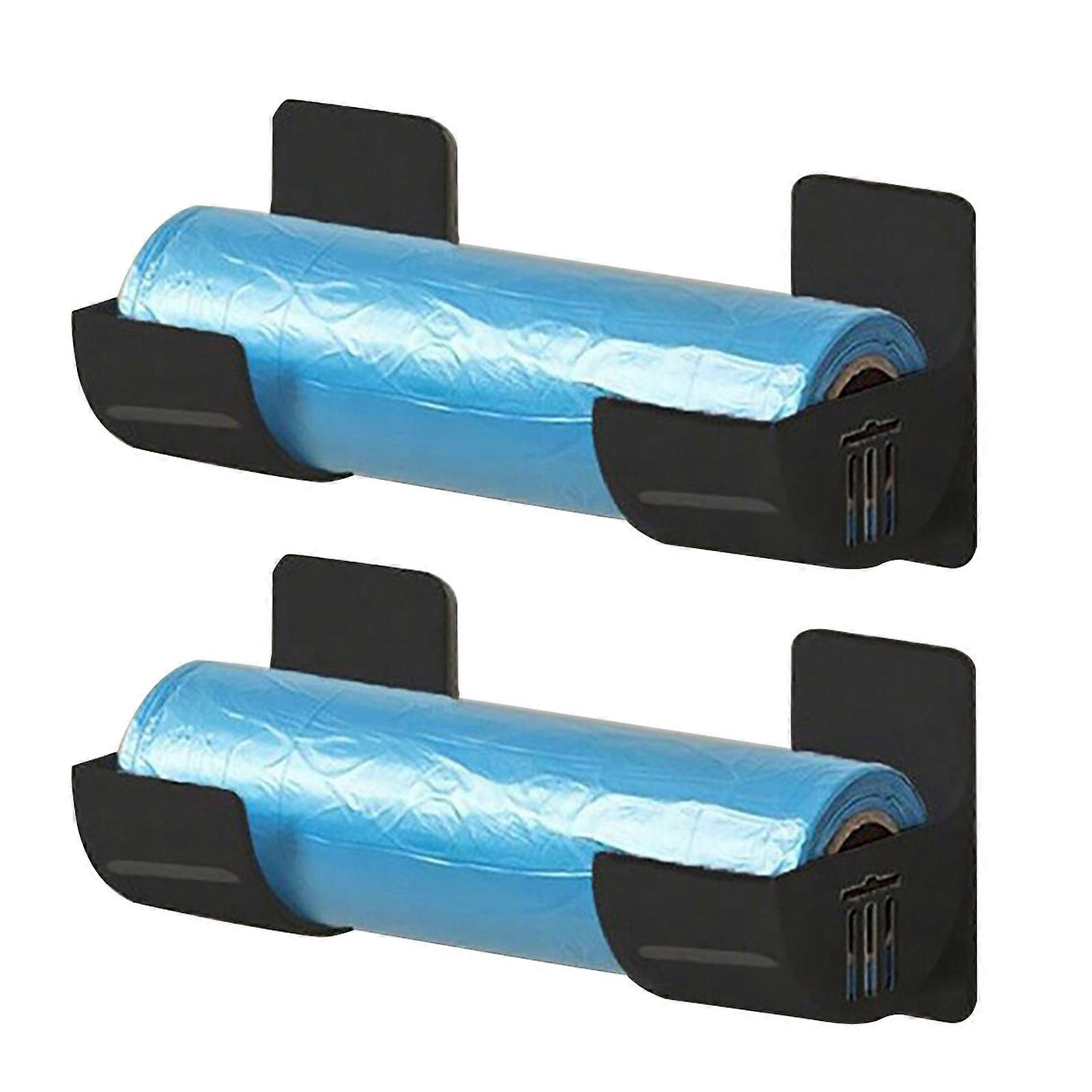 4Pcs Wall Mounted Garbage Bag Storage Racks Simple Installation Multipurpose Umbrellas Plastic Wraps Organizers