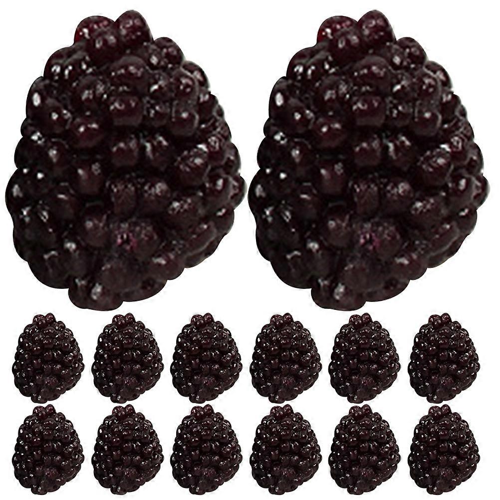 16pcs Artificial Raspberry Model Fake Fruits Model Faux Fruit Decoration Simulation Fruit Prop