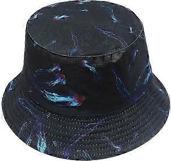 Cute Unique Print Travel Bucket Hat Summer Fisherman Cap