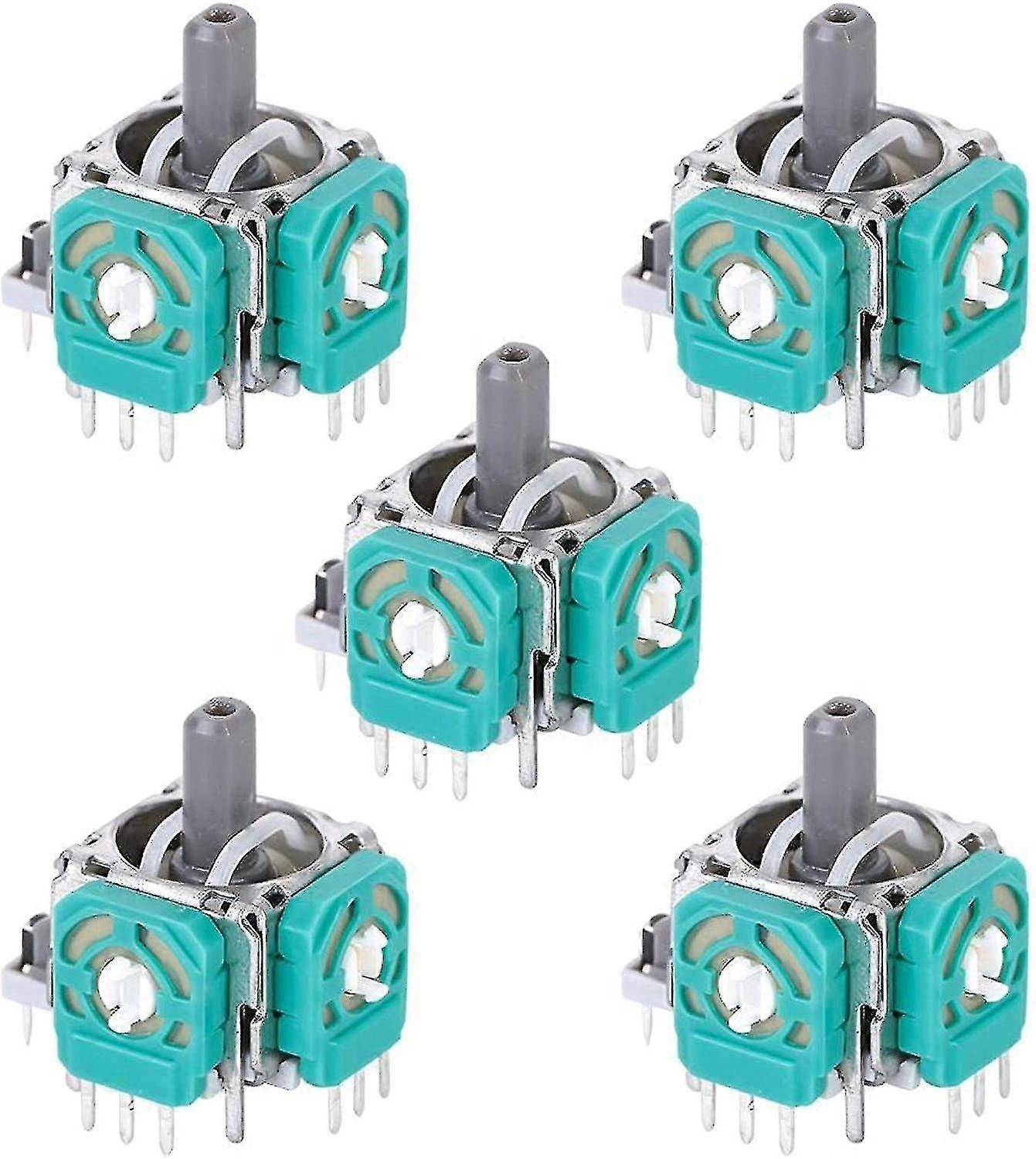 3d Analog Sensor Joystick Rocker Left/right Thumb Controller(5pcs, Green)