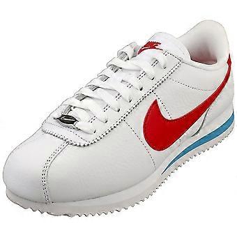 nike cortez leather trainers in white