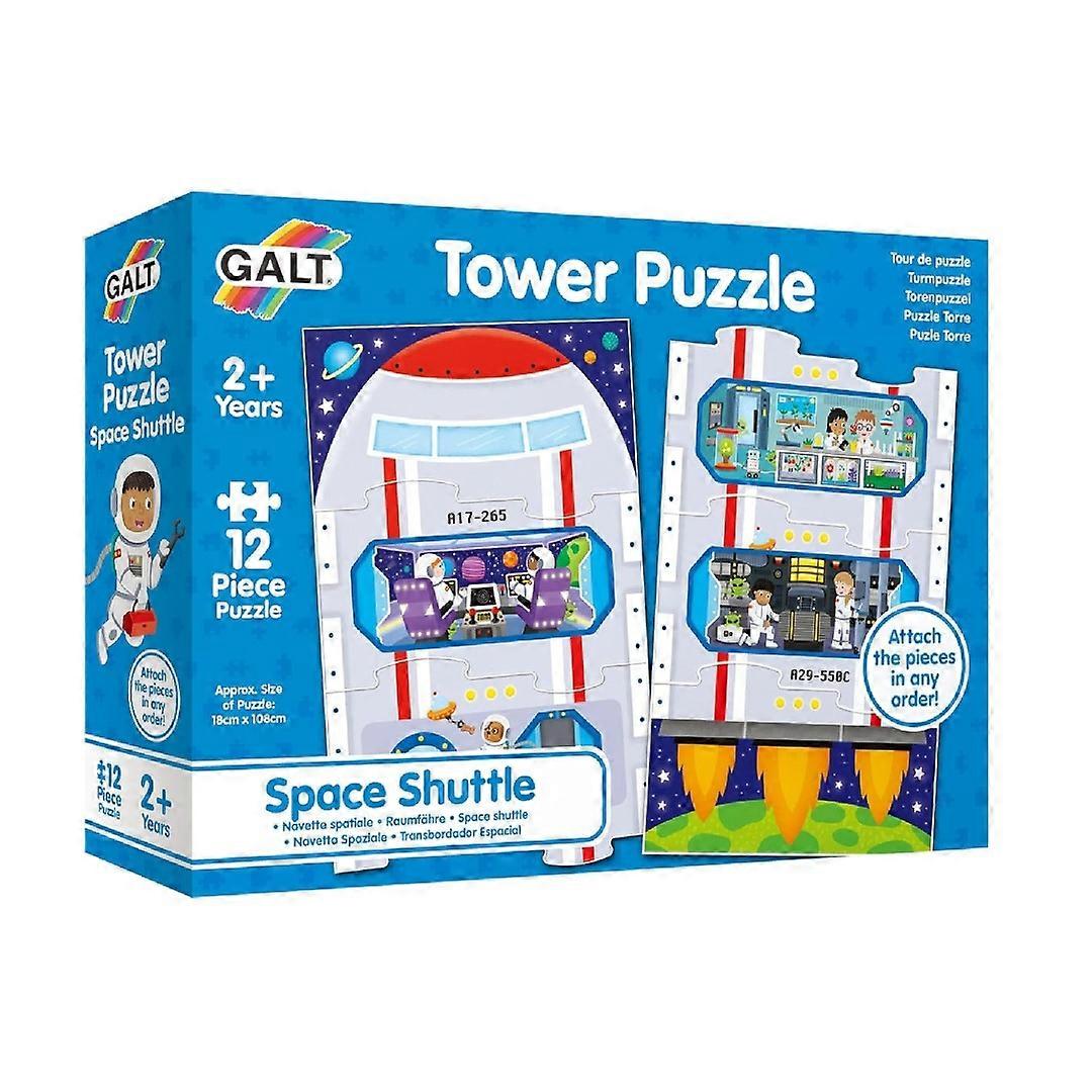 Galt Childrens Tower Puzzle Space Shuttle Jigsaw 12 Piece Puzzle