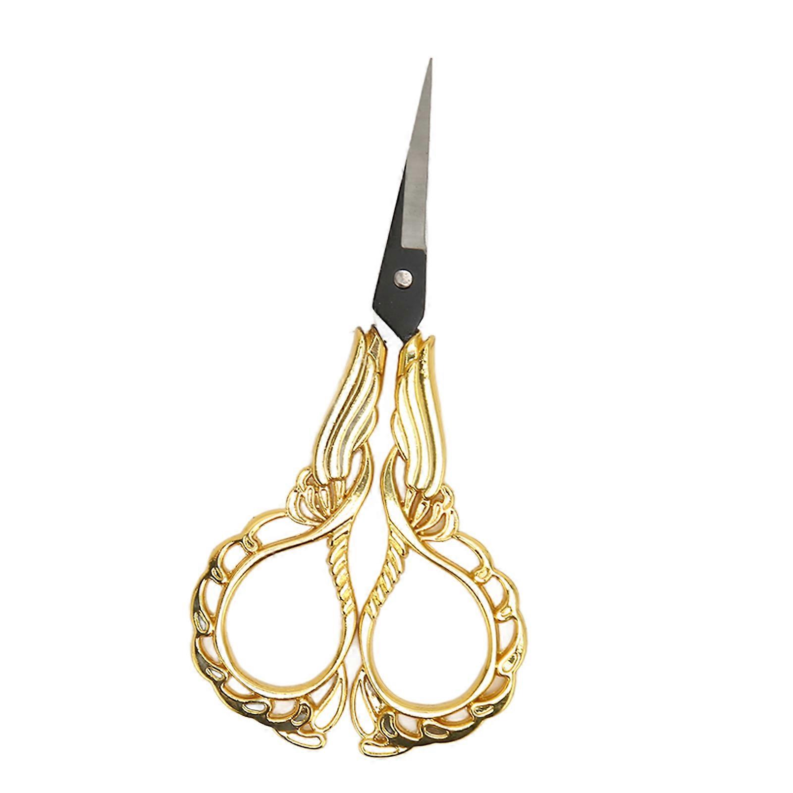 Sharp Embroidery Scissors Small Gold Stainless Steel Pointed Tip