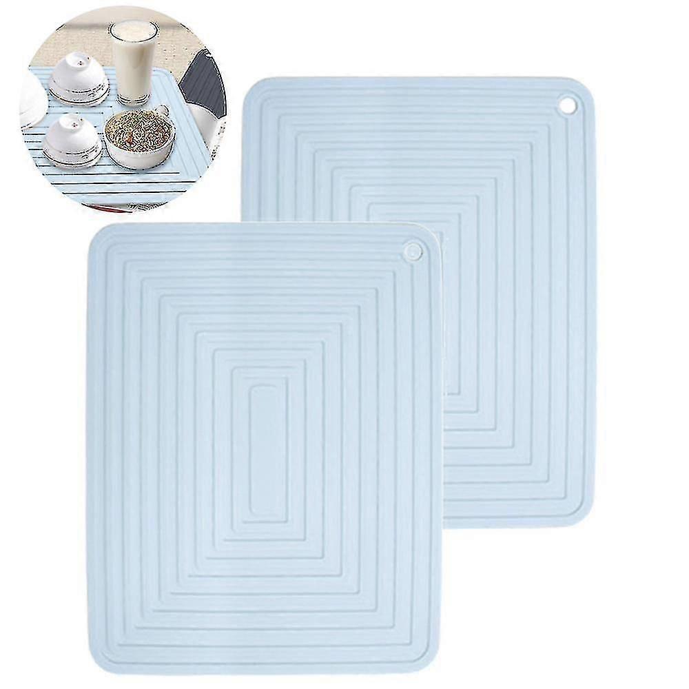 2 Pcs Large Silicone Trivet Mat, Non Slip Thick Flexible Hot Pads