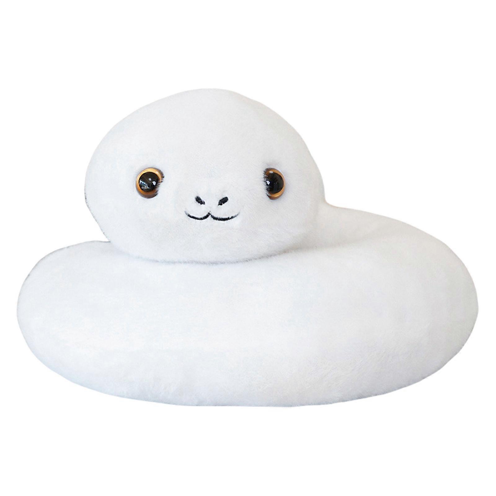 Comfortable and Portable Neck Pillow with Unique Snake Shape for Home and Travel Use White