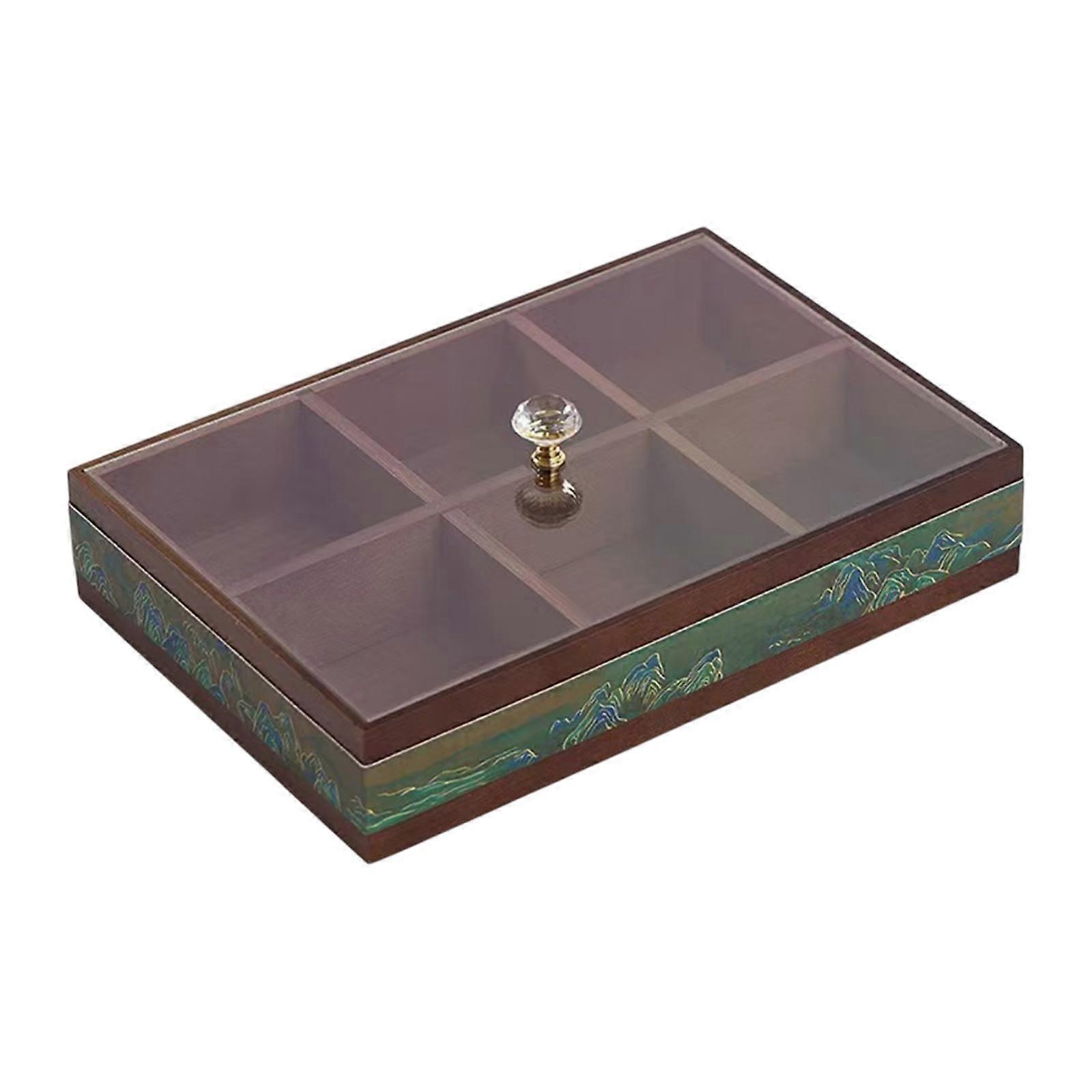 Serving Tray Decorative Multifunctional with Lid for Candy and Sweets Chocolates green single layer